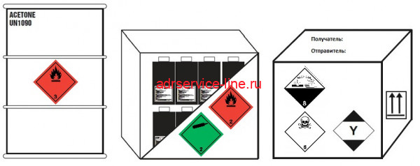 Наклейка "Класс 2.1. Легковоспламеняющиеся газы", 100х100 мм 