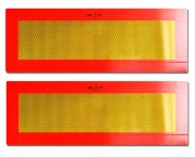 Набор из 2-х задних светоотражающих наклеек для прицепа/полуприцепа "Большая длина/грузоподъемность"