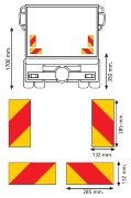 Набор из 4-х задних светоотражающих наклеек для грузовика "Большая длина/грузоподъемность"